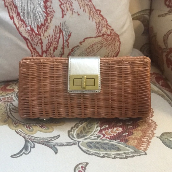 J. Crew Handbags - J Crew wicker clutch